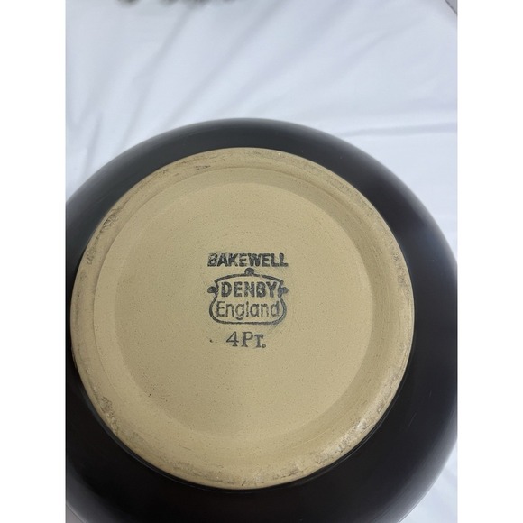 Vintage Set Of 2 Denby  Bakewell 2pt +4pt Stoneware Mixing Bowl Brown England - Picture 6 of 11